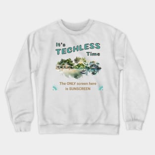 Techless Time Tropical Island Water Sports Beach Crewneck Sweatshirt